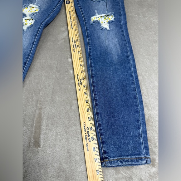 Judy Blue Womens Size‎ 7 / 28 Distressed High Rise Lemon Patch Skinny Jeans - Picture 14 of 15
